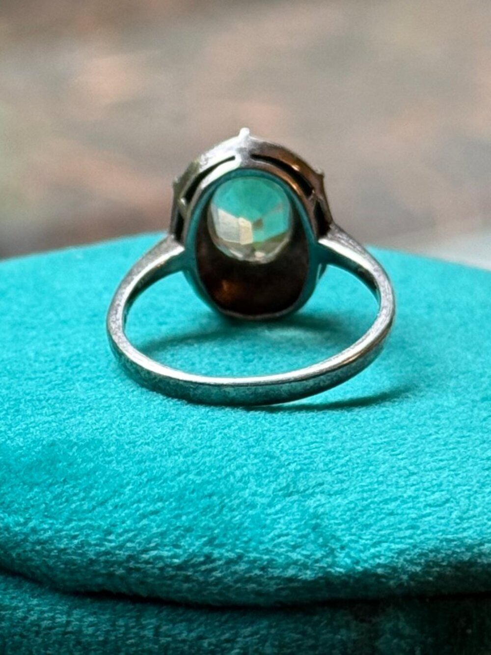 Art Deco Citrine and Marcasite Cocktail Ring in Sterling Silver - Picture 6 of 6